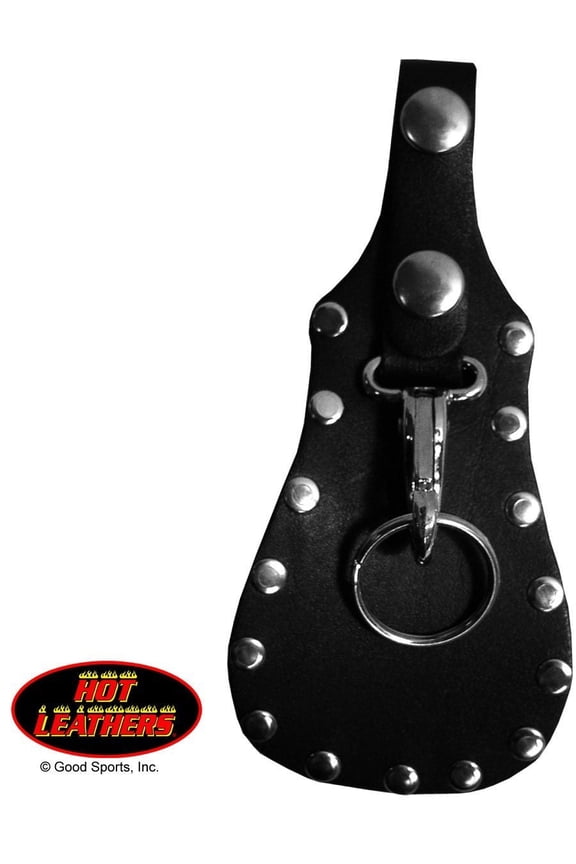 Double Sided Key Chain with Embroidered Patch and Rivets - FOB WIDE Design and Stylish Keychain - 6"