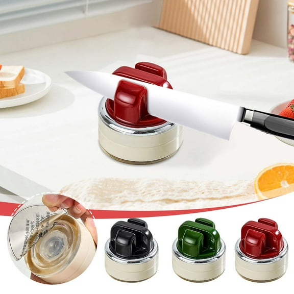 Double Sided Sharpener, Whetstone, Plastic Base, Non-slip Grip, Polishing and Grinding Tool for Kitchen Knives, Home Chefs, Random Color, by FAJHHA