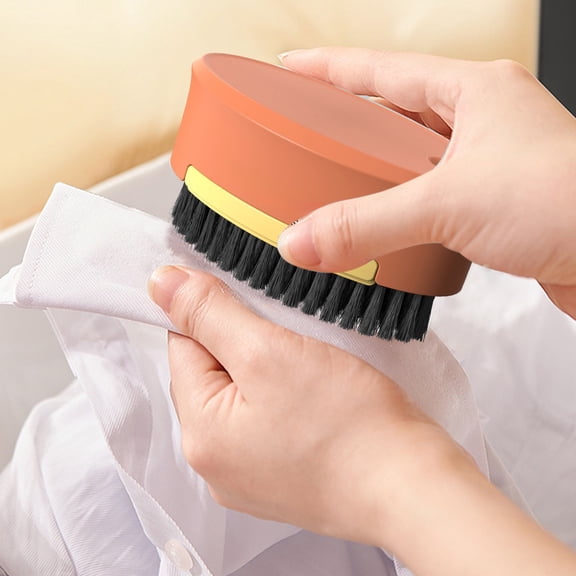 Double-Sided Laundry Scrub Brush,Soft and Hard Bristles for Clothes Shoes Stains,Ergonomic Non-Slip Design for Efficient Cleaning Hard-to-Reach Areas for Home Bathroom Laundry Room-Free Size