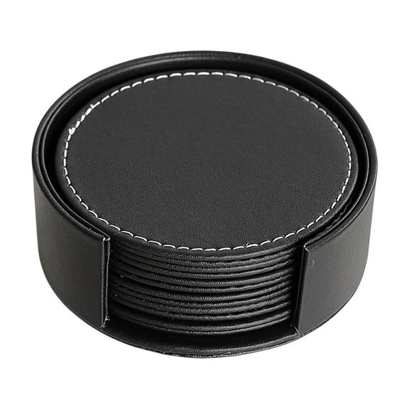 Double Sided Leather Coffee Tray and Insulation Pad | Heat-Resistant, Waterproof Desk Accessory for Office, Home, Café & Hotel Use