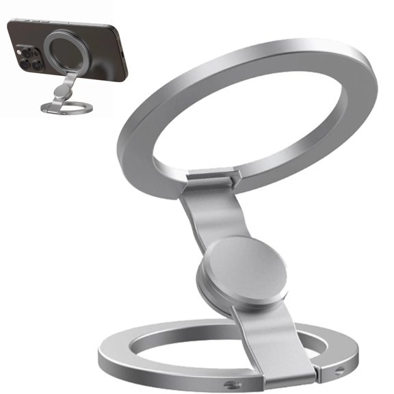 Double-Sided Magnetic 360° Rotatable Fidget Spinner Phone Stand, Foldable Pocket Sized Fingertip Gyro Holder For Desk Car Gym And Travel Use