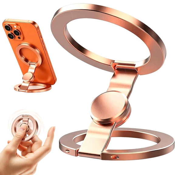 Double-Sided Magnetic Fidget Spinner Stand, 2 in 1 Fingertip Gyroscope Phone Holder, 360° Rotation, Folds Pocket-Flat, Applicable To Multiple Scenarios