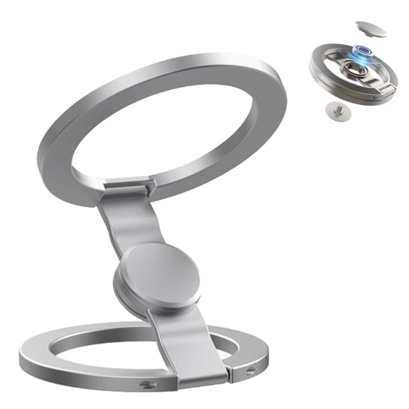 Double-Sided Magnetic Fidget Spinner Stand, 360° Rotating Phone Holder, Foldable Alloy Kickstand for Desk, Car, Gym, and Travel, 1 Pcs