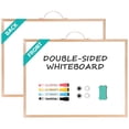 thumbnail image 1 of DOLLAR BOSS Double-Sided Magnetic Whiteboard, 16" x 12" Dry Erase White Board for Wall, Gold Aluminum Frame Hanging Small White Board, Portable Memo Board for Home Kitchen Office, 1 of 10