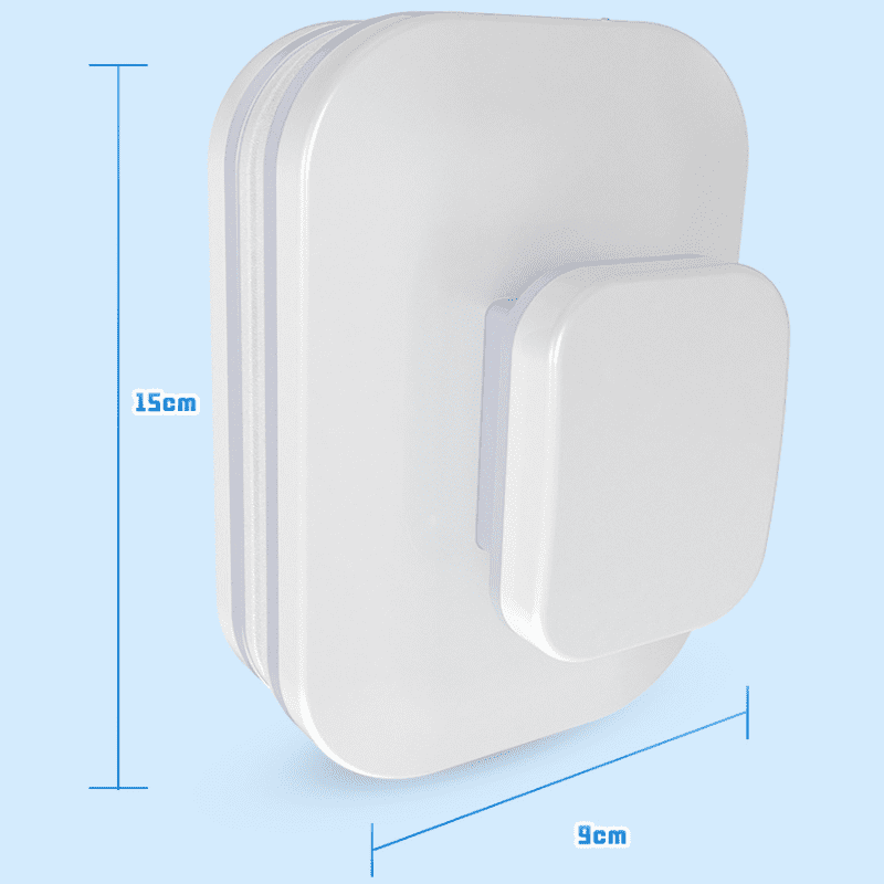 Double-Sided Magnetic Window Cleaner with ABS Handle Safety Rope & Anti ...