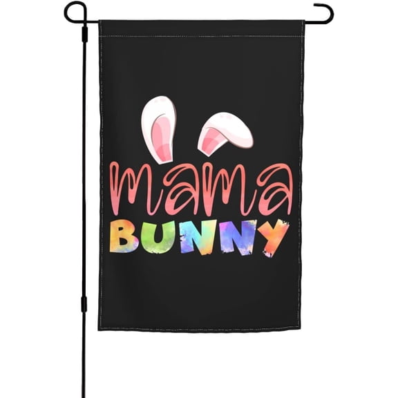 Double Sided Mama Bunny Garden Flag 12x18 Inch Seasonal Farmhouse Yard and Home Outdoor Decor Banner