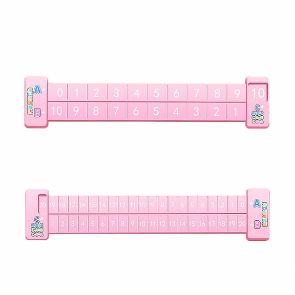 Double-Sided Math Decomposition Ruler | Addition & Subtraction Visual Aid | Slide Scale | Sequence & Comparison Tool | Portable | 0-20 Range | Blue | 1 Pack