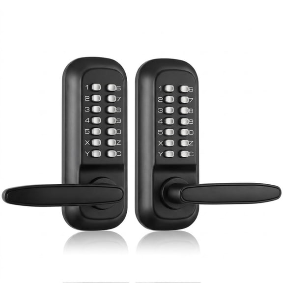 Double-Sided Mechanical Keyless Door Lock, 14-Digit Waterproof Gate Lock