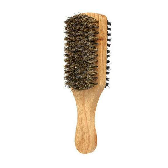 Double Sided Men Shaving Brush Horsehair Shave Wood Handle Razor Barber