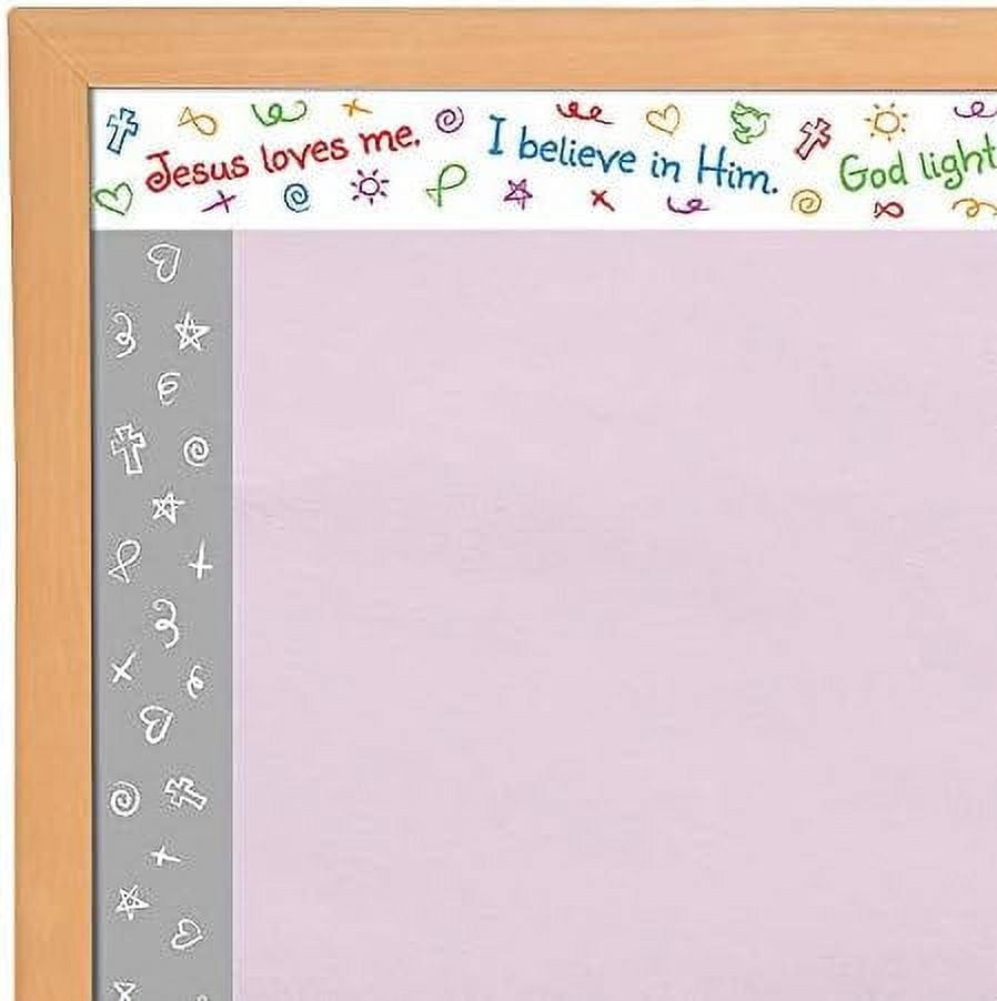 DoubleSided Messaging Bulletin Board Borders Educational 12 Pieces