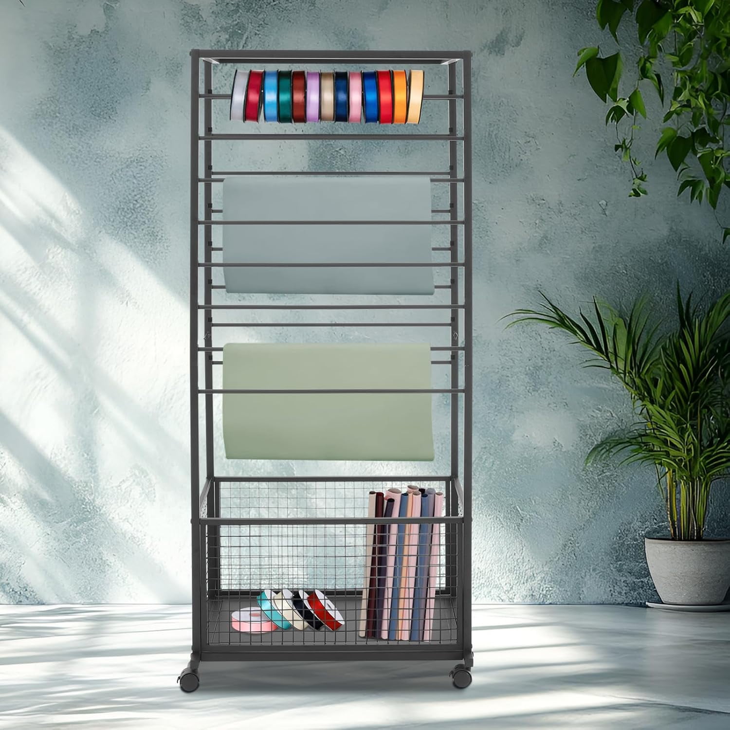 Double-Sided Metal Large Ribbon Holder Organizer Rack Ribbon Organizer ...