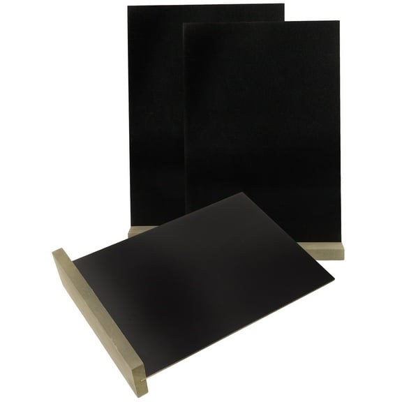 Double Sided Mini Chalkboard Sign Set Wood Small 3pcs for Home Classroom Shop Decor