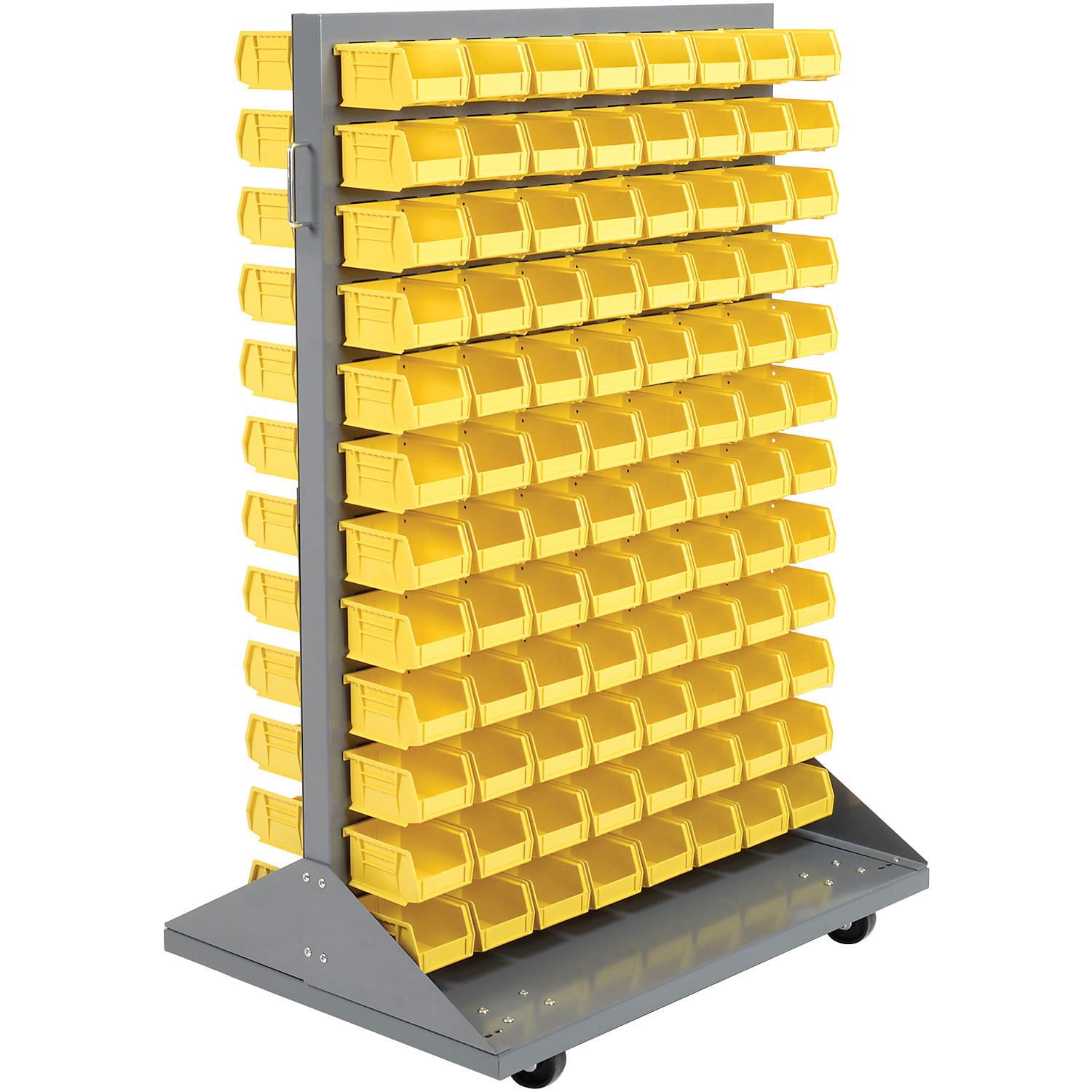 Potable Mobile Rack Double-Sided Mobile Rack with (192) Blue Bins, 36x25-1/2x55 - Walmart.com