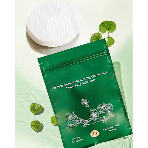 Double-Sided Moisturizing Pads for Deep Cleansing & Pore Minimizing, Infused with Soothing Aloe & Turmeric, 30 Pads, 30ml