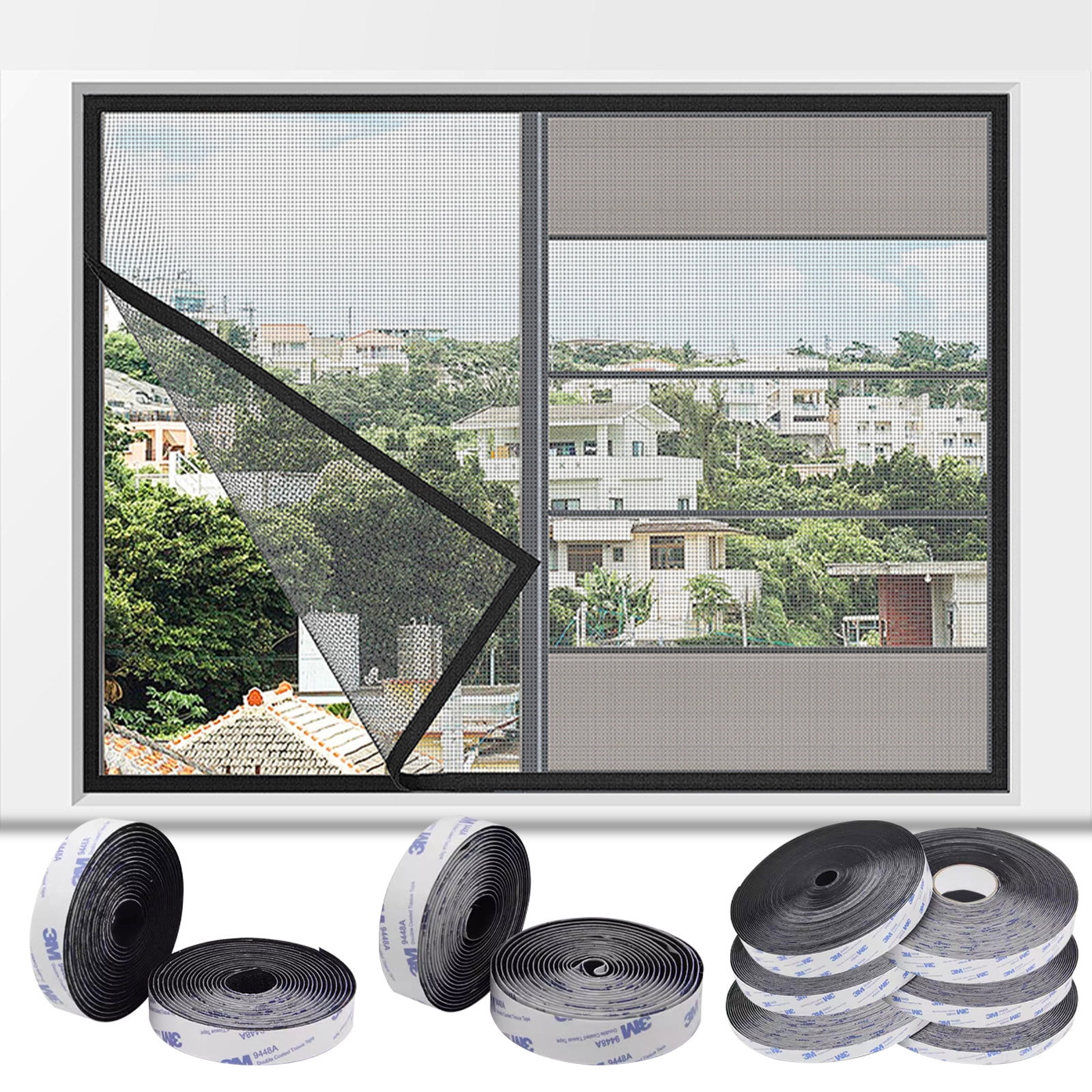 Double-Sided Mounting Tape – Heavy Duty Tape | Strong Hold, Heat-Resistant, Reusable | 6-Pack | 16 mm x 3 m Each | For Home, Car, Wood, Metal, Tile