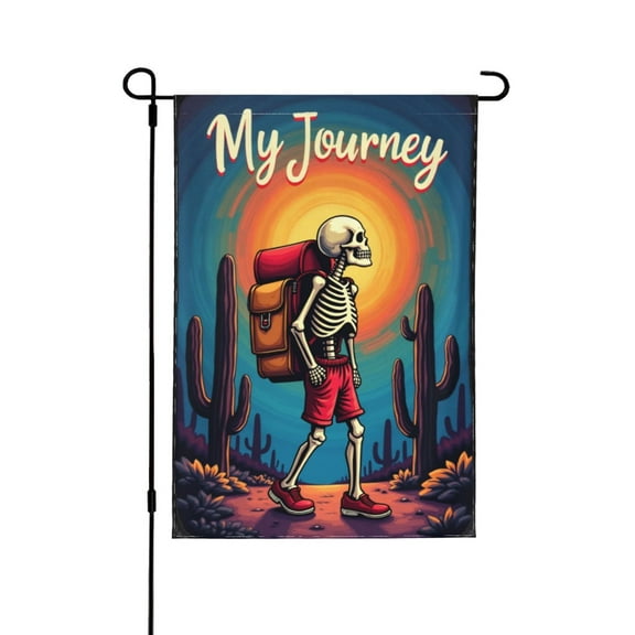 Double Sided My Journey Still Have Long Way To Go Garden Flag 12.5x18 Inch Outdoor Home Yard Decor Banner Lawn Flag 1 Flag