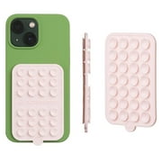 Double-Sided OCTOBUDDY Silicone Suction Phone Case Detachable Mount - Hands-Free, Strong Grip Holder for Selfies & Videos - iPhone & Android Compatible; Chalk Pink