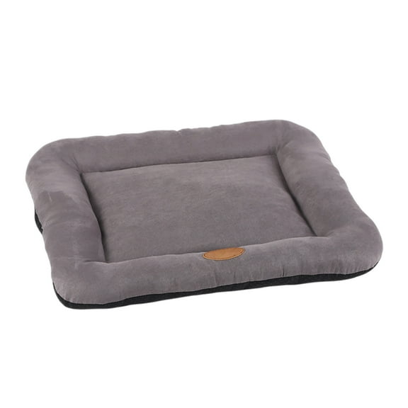 Double Sided Orthopedic Dog Bed Mat Chew Resistant Crate Pad Machine Washable With Hidden Zipper Non Skid Bottom Support For Large Medium Small Pets Senior Dogs And Cats Best Pet Parent Gift,Grey L