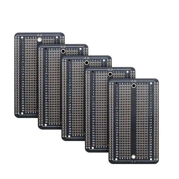 Double-Sided PCB Board Prototype Kit DIY Welding Project for Electronics Enthusiasts to Learn PCB Welding Practice 5Pcs