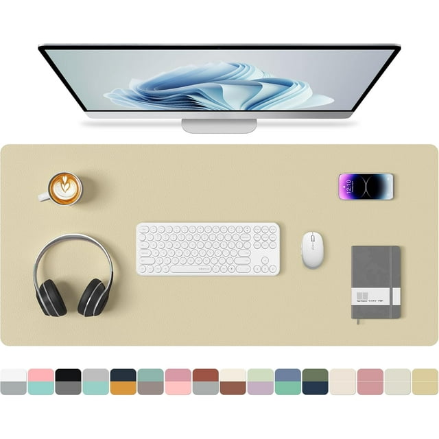 DoubleSided PU Leather Desk Pad NonSlip Large Mouse Pad & Desk Mat