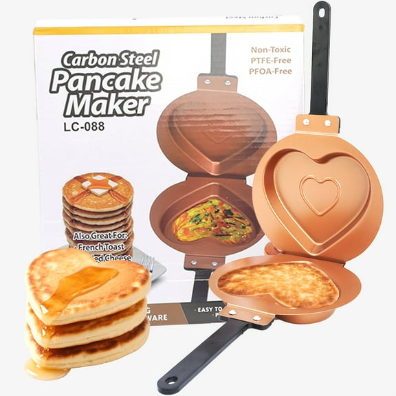 Double-Sided Pan, Pancake Pan, Omelette Pan, The Perfect Pancake Maker-Nonstick Copper Easy To Flip Pan, Frying Pan For Fluffy Pancakes, Omelets, Frittatas&More! Dishwasher Safe Large, Omelette Pan