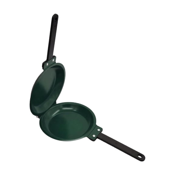 Double Sided Pancake Pan, Folding Breakfast Frying Griddle for Flip Omelets & Crepes in Home Kitchen Cooking