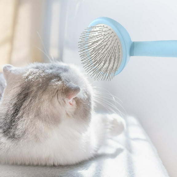 Double Sided Pet Grooming Brush for Dogs & Cats | Shedding and Dematting Undercoat Rake Comb | Extra Wide Deshedding Tool with Soft Tips | 1-Piece Grooming Brush for All Hair Types