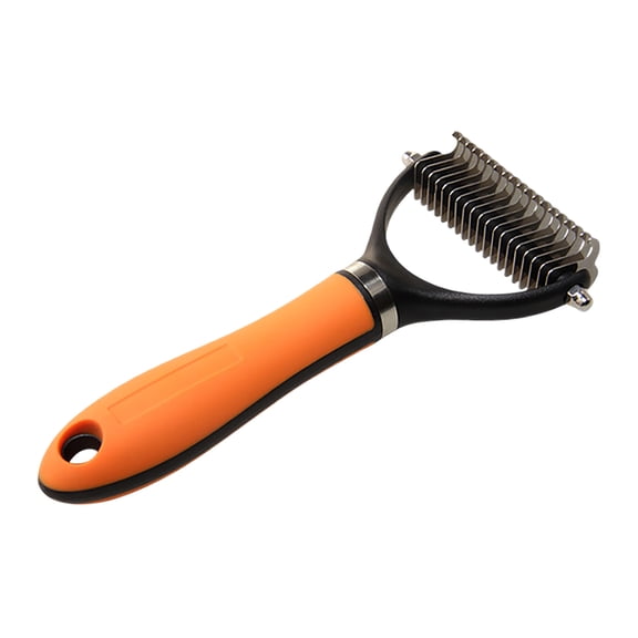 Double-Sided Pet Grooming Brush, Pet Grooming Rake, Extra Wide Dematting Comb For Large Dogs & Cats, Heavy Duty Shedding Tool For Huskies, Golden Retrievers & Long-Haired Pets