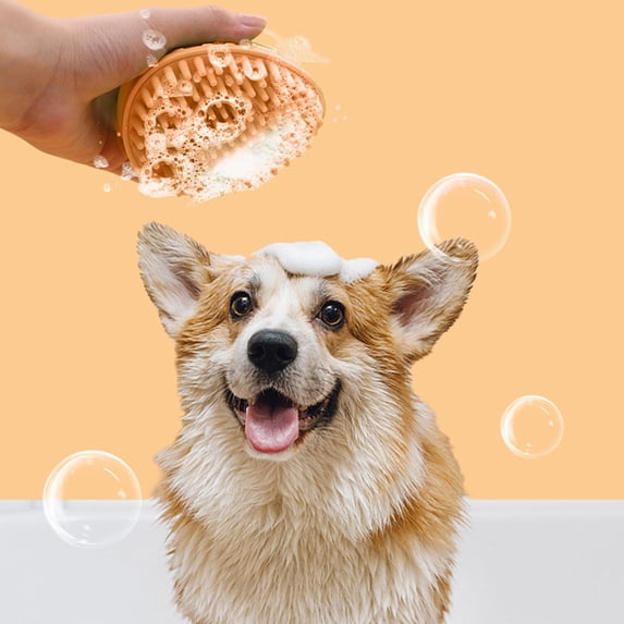 Double-Sided Pet Grooming Comb - Flea & Tick Removal Brush for Dogs & Cats, Ergonomic Handle, Metal Teeth for Detangling & Dander, Essential Tool, Orange