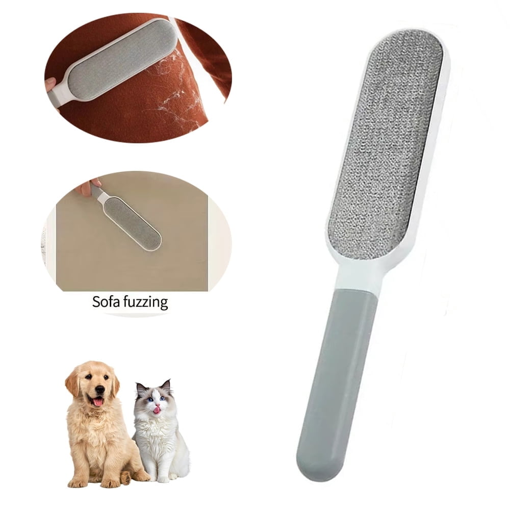 Double-Sided Pet Hair Remover Brush, Manual Electrostatic Sticky Lint ...