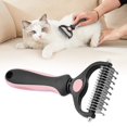 thumbnail image 1 of Double Sided Pet Undercoat Dematting Rake, Long Haired Dog Cat Matted Fur Remover Comb, Ergonomic Non-slip Handle Pet Grooming Tool, Pet Knot Tangled Hair Deshedding Brush, 1 of 5