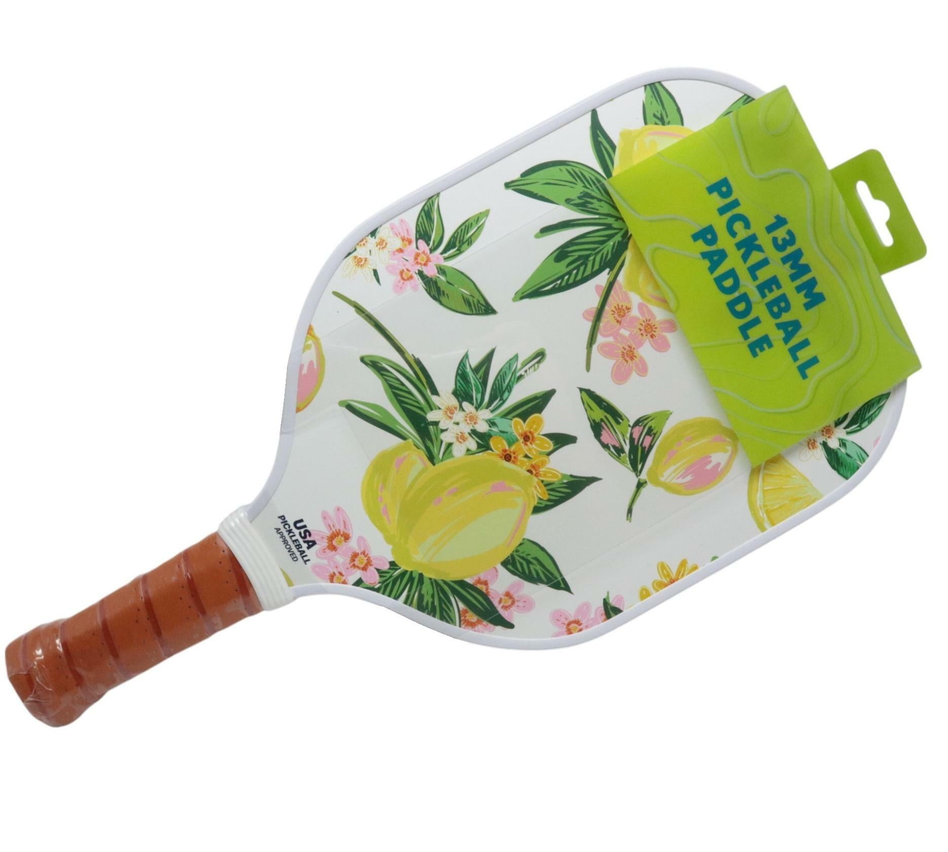 96paleco 【パレ子 DAMNGOOD!! Ver.】 Sakar Double Sided Pickleball Paddle, Lemon Pink Design