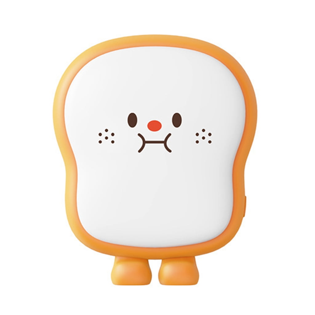 Double-Sided Pocket Hand Warmer USB Charging Cartoon Bread Warmer Lovely Gift