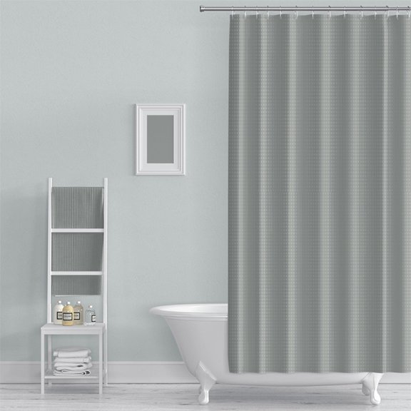 Double Sided Polka Dot Waterproof Shower Curtain 72x72 - Solid Color Wafer Fabric Bath Curtain, Opaque Privacy, Easy Clean, Wet & Dry Separation for Bathroom