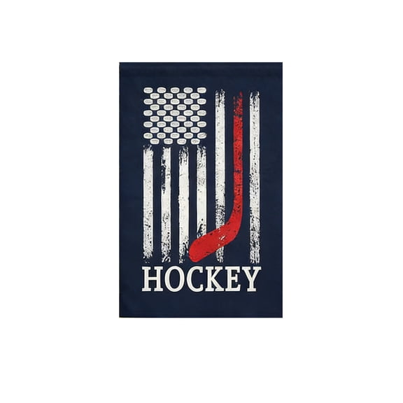 Double Sided Polyester Garden Flag Ice Hockey Design 45X30Cm Outdoor Yard Porch Decoration 17.72X11.81 Inch