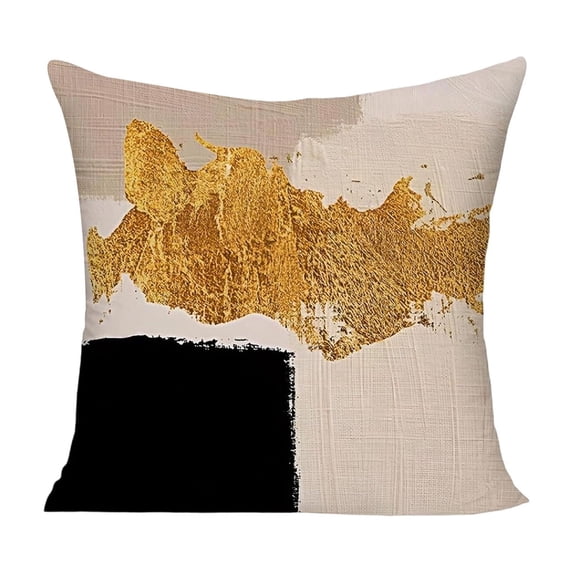 Double Sided Polyester Throw Pillow Cover 45x45cm, Soft Smooth Cushion Case with Hidden Zipper, Cozy Decorative Pillowcase for Couch Sofa Bedroom Living Room, Machine Washable, Style B