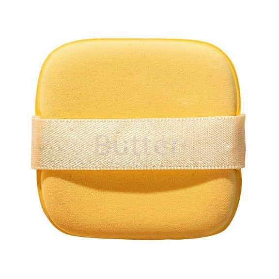 Double Sided Powder Puff Air Cushion Blender for Liquid and Loose Powder High Coverage Makeup Sponge Yellow Durable