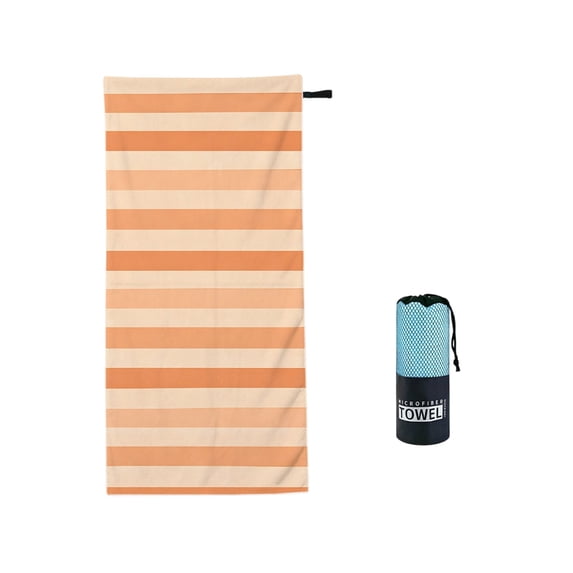 Double-Sided Printed Fast-Drying Beach Towel for Adults, Oversized 160x80cm Polyester Towel with Storage Bag, Ideal for Travel, Camping, Pool, and Sun Lounger Use
