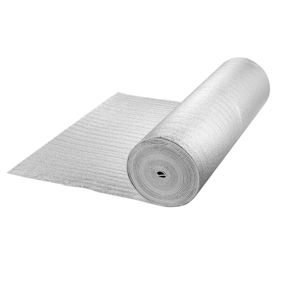 Double-Sided Radiant Barrier Insulation Roll, 48x50 with EPE Foam Core - Reflective Heat&Cold Shield for RV Roof, Windows&Attics