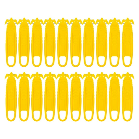 Double-Sided Recessed Concealed Safety Box Cutter T Knife 20Pc Stainless Steel Package Opener With Hanging Loop Design For Home Office Daily Package Opening And Dery Envelope