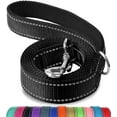 thumbnail image 1 of Double-Sided Reflective Dog Leash, 6 FT/5 FT/4 FT, Padded Handle Nylon Dogs Leashes for Medium & Large Dogs Walking, Black, 4FT, 1 of 5