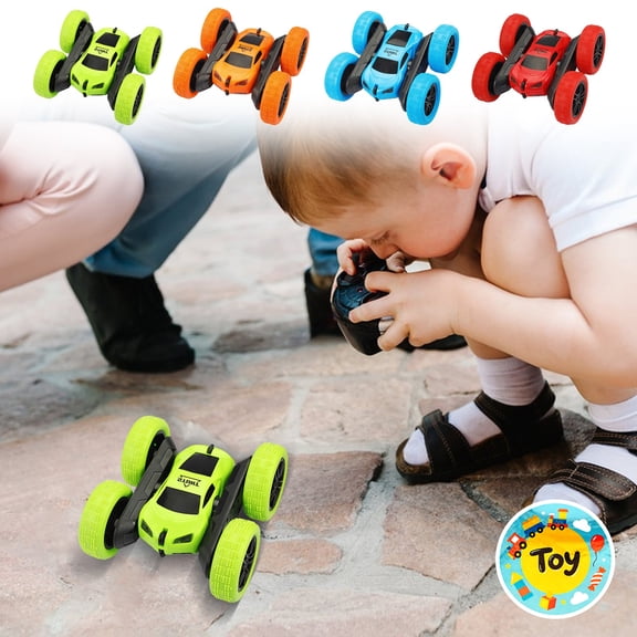 Double Sided Remote Control Stunt Car, 360°Rotating Flip RC Vehicle with Bright LED Lights, Rechargeable Off Road Toy Car, Boys Girls Birthday Gifts, All Terrain Stunt Toys for Indoor Outdoor Play