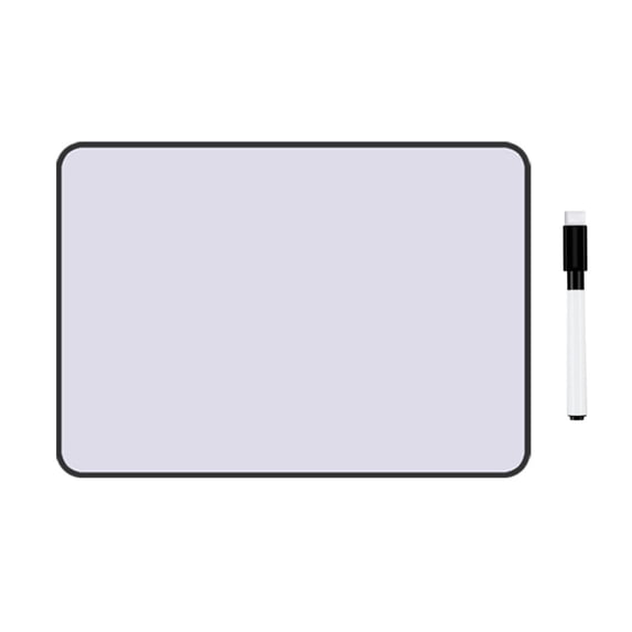 Double-Sided Reusable Mini Whiteboard 9x12" with Marker, Portable Dry Erase Board for Home Messages , Office To-Do Lists, School Notes, Live Commentary,Black