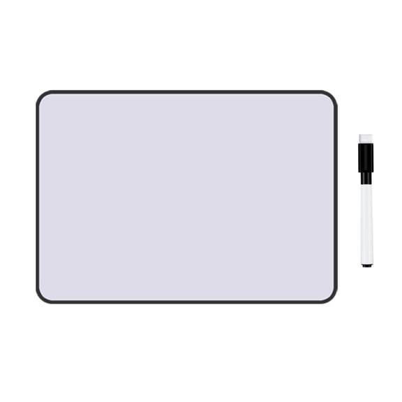 Double-Sided Reusable Mini Whiteboard 9x12" with Marker, Portable Dry Erase Board for Home Messages , Office To-Do Lists, School Notes, Live Commentary,Black
