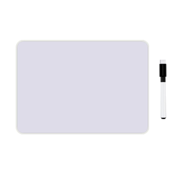 Double-Sided Reusable Mini Whiteboard 9x12" with Marker, Portable Dry Erase Board for Home Messages , Office To-Do Lists, School Notes, Live Commentary,Gray