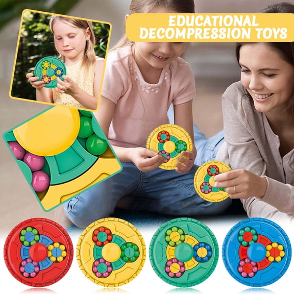 Double-Sided Rotating F*idget S*pinner – Premium Stress Relief Tool for Adults, Focus Enhancement Device for Office, School, and Mindfulness Practice,Green