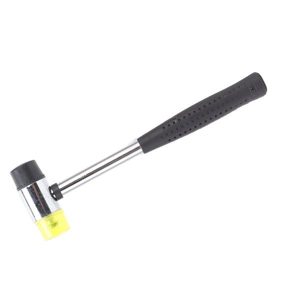 Double-Sided Rubber Mallet with Steel Handle for Installation & Repair