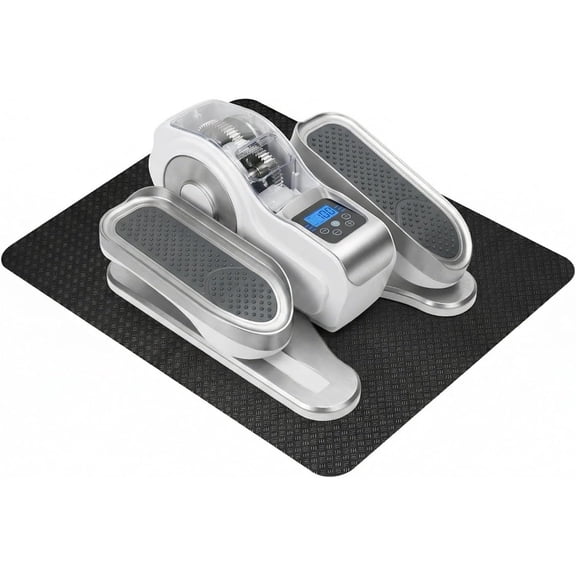 Double-Sided Rubber Non Slip Mat for Elliptical Machine, 24"x17" Anti Slip Mat for Vibration Plate & Stepper, Odorless & Durable 0.12"