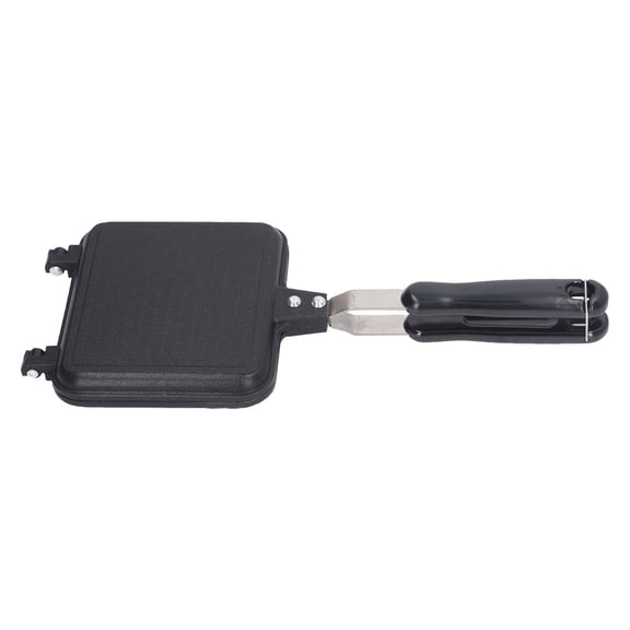 Double Sided Sandwich Maker Nonstick Aluminum Alloy Bread Flip Pan Panini Press Toast Grill Griddle for Naan Waffles Pancake 14.5 x 6.7 Inches / 37 x 17 cm