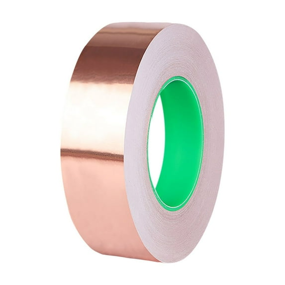 Double-Sided Self-Adhesive Copper Foil Tape, 20m x 10mm, EMI Shielding & Conductive, Heat-Resistant (120°C), for Electronics, Circuit Boards & DIY Projects